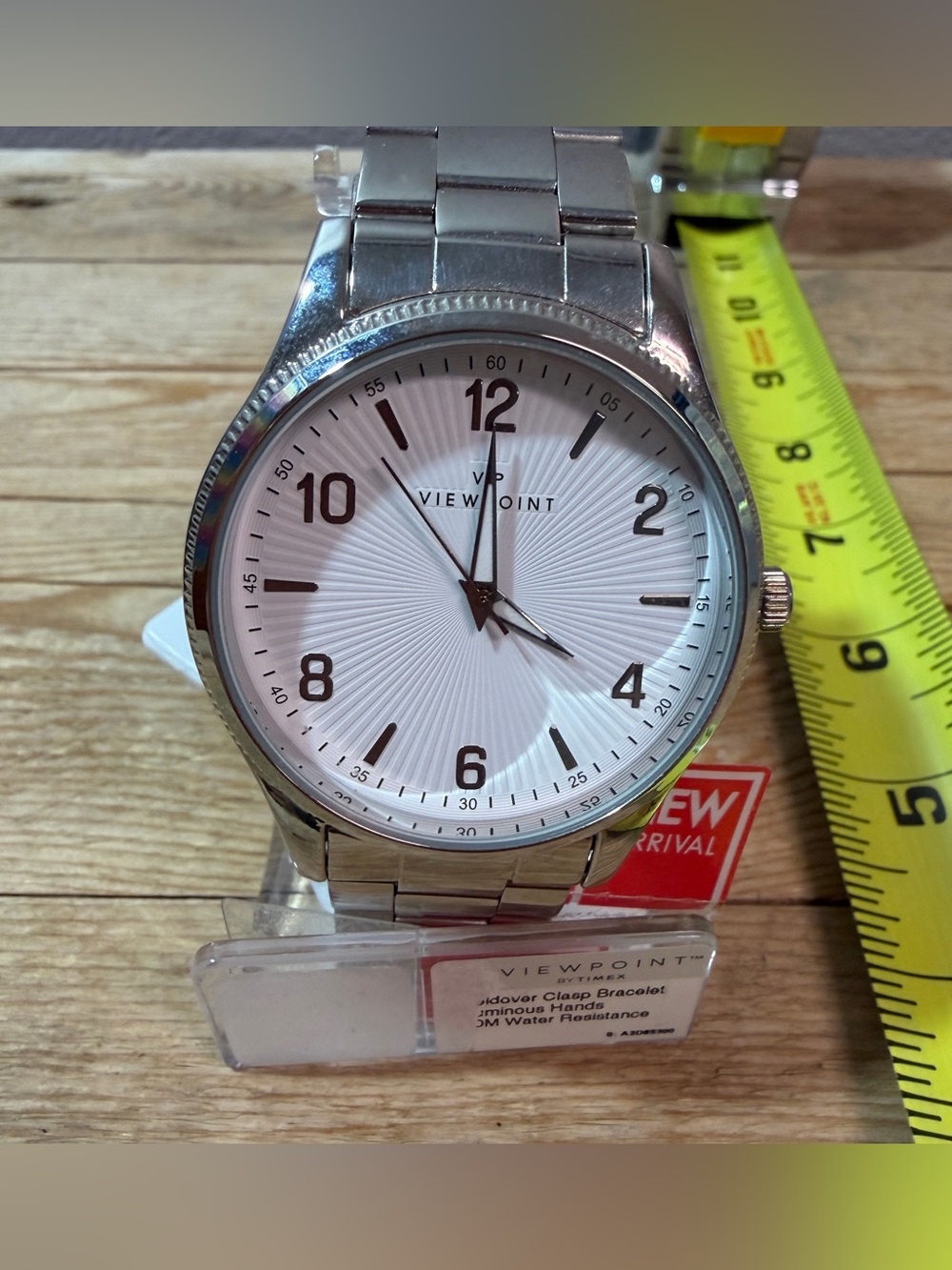 Timex Silver Men’s Watch with White Dial needs battery!